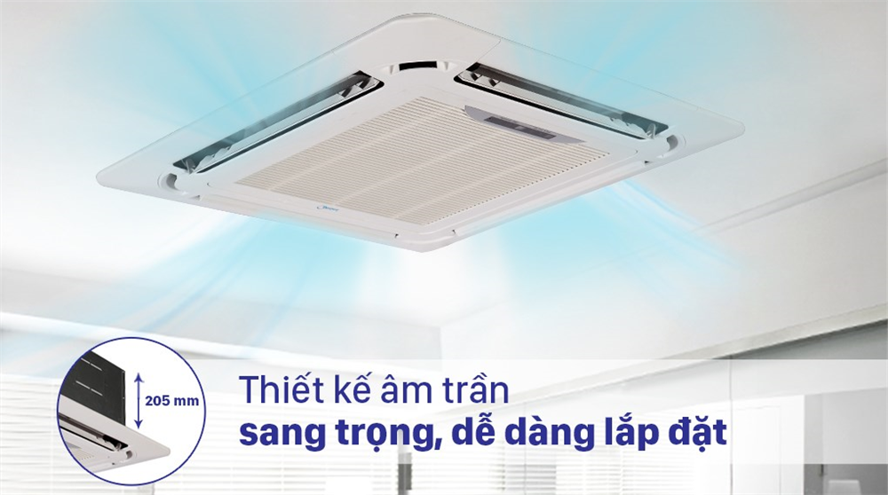 Máy Lạnh Âm Trần Midea MCD1-18CRN8 Mono (2.0HP) - Thiết Kế Âm Trần Tăng Tính Thẩm Mỹ Cho Không Gian