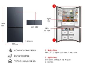 Tủ lạnh Toshiba Inverter 515 lít GR-RF669WI-PGV(A9)-BG