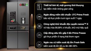 Tủ Lạnh Panasonic Inverter 650 Lít PRIME+ Edition Multi Door NR-WY720ZMMV