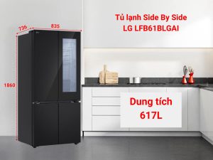 Tủ lạnh LG Inverter 617 lít LFB61BLGAI
