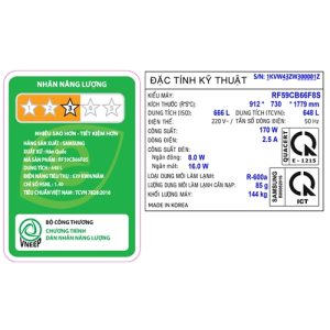 TỦ LẠNH SAMSUNG INVERTER 648 LÍT RF59CB66F8S/SV