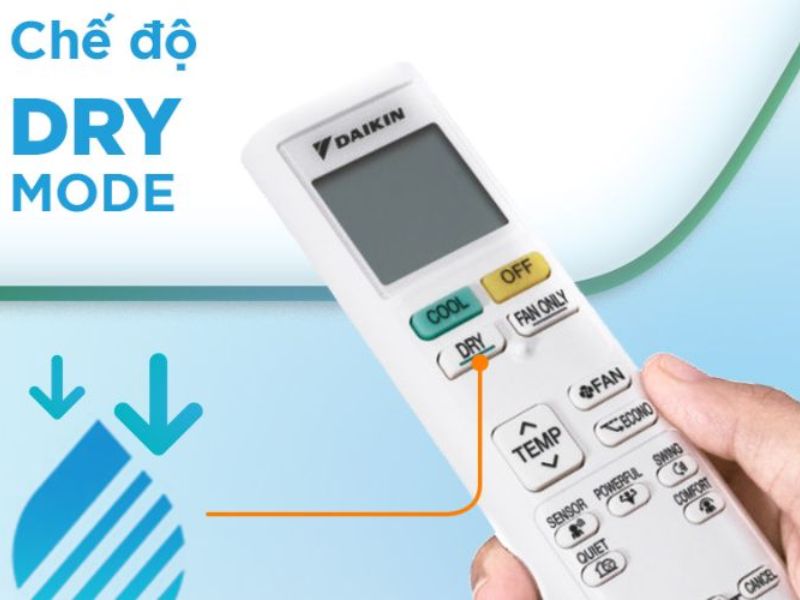 Cách bật chế độ hút ẩm ở điều hòa Daikin