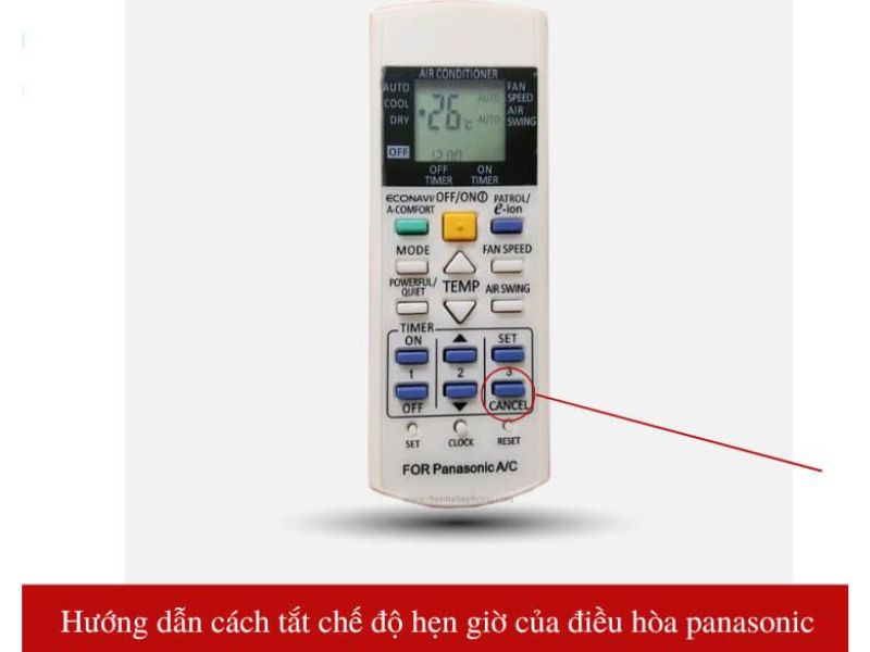Cách tắt chế độ hẹn giờ trên điều hoà Panasonic