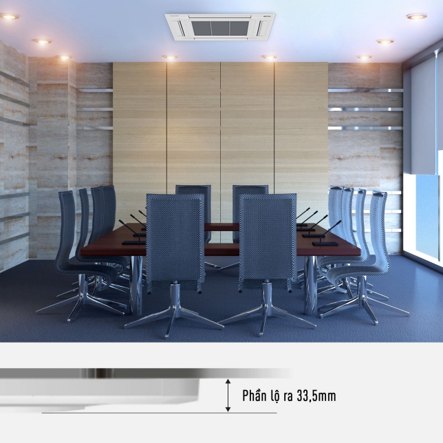 Máy lạnh âm trần Panasonic S30PU1H5B/U30PN1H8 (3pha) Non-inverter R32 Thiết Kế Cassette Âm Trần Tăng Tính Thẩm Mỹ