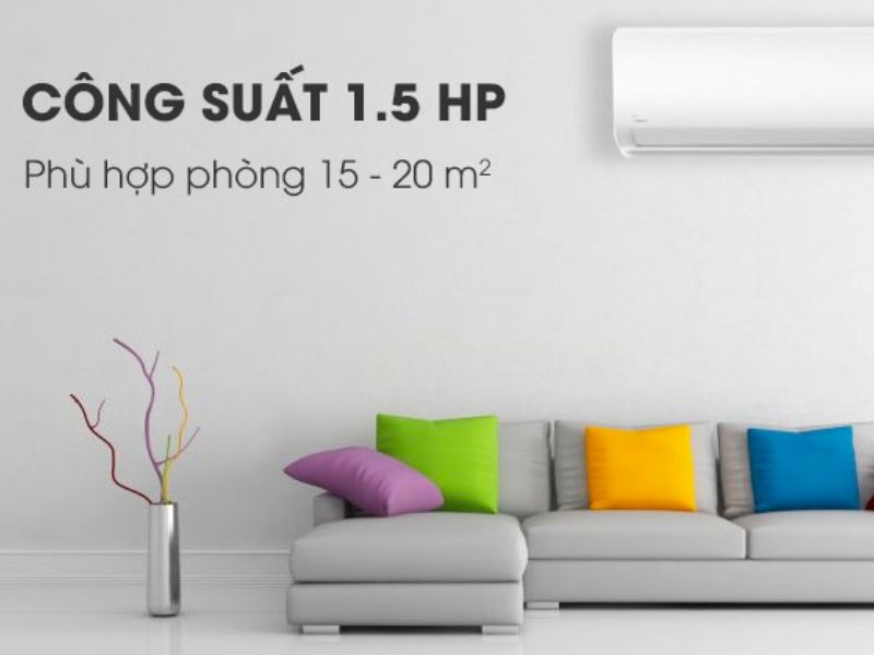 Máy Lạnh 1.5HP Sử Dụng Cho Diện Tích Bao Nhiêu ?