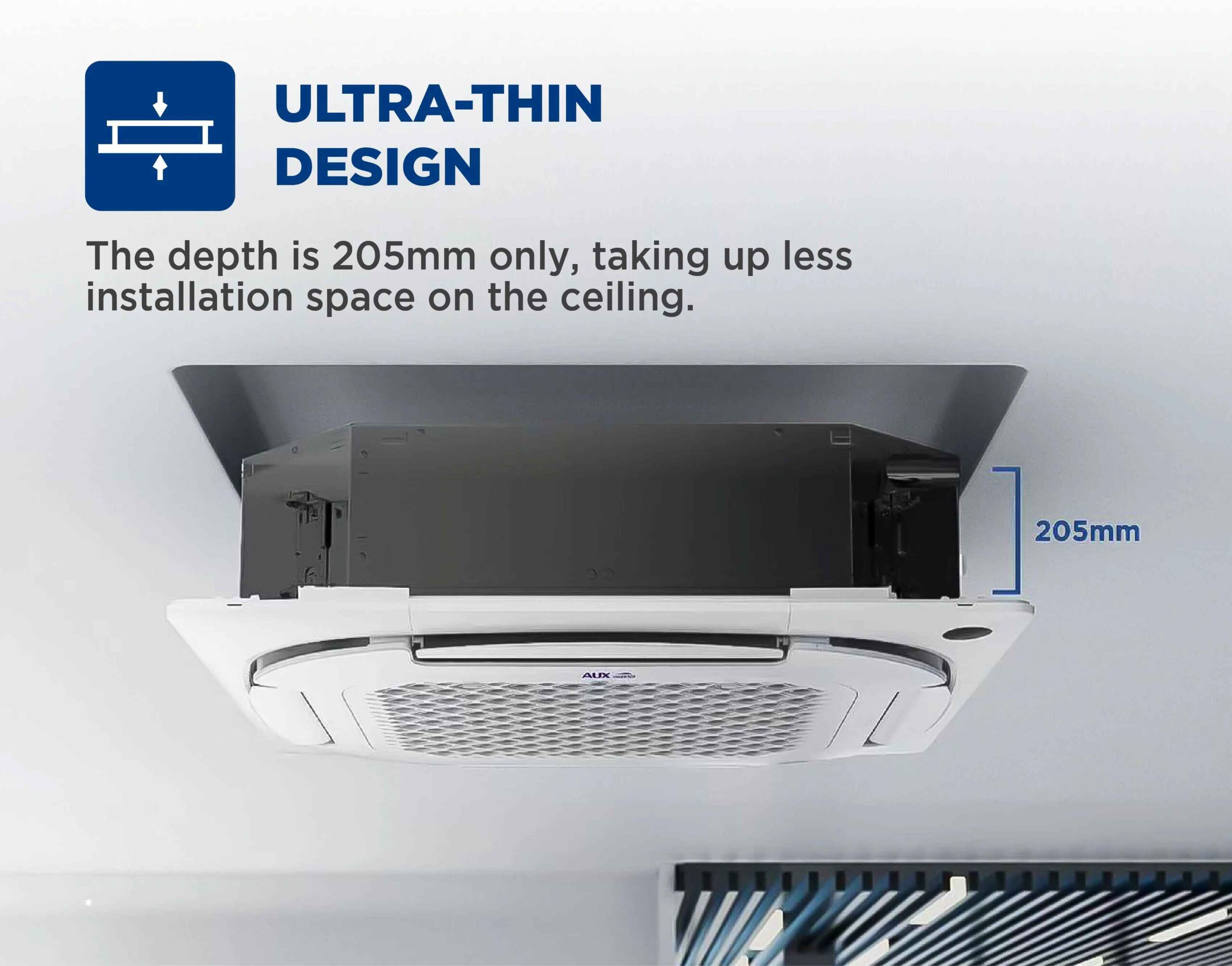 Máy lạnh Aux Inverter Âm Trần Cassette ALCA-C24/4DR3QAB