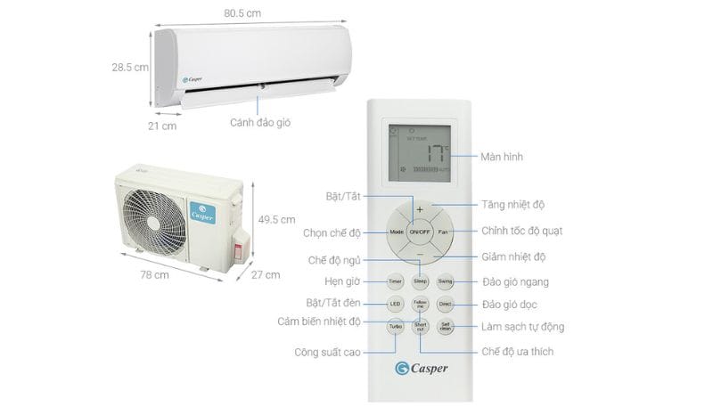 Cách Sử Dụng Điều Khiển Điều Hòa Casper Mẫu Mới