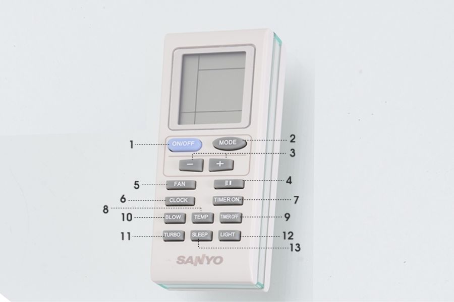 Hướng Dẫn Sử Dụng Remote Máy Lạnh Sanyo Nội Địa