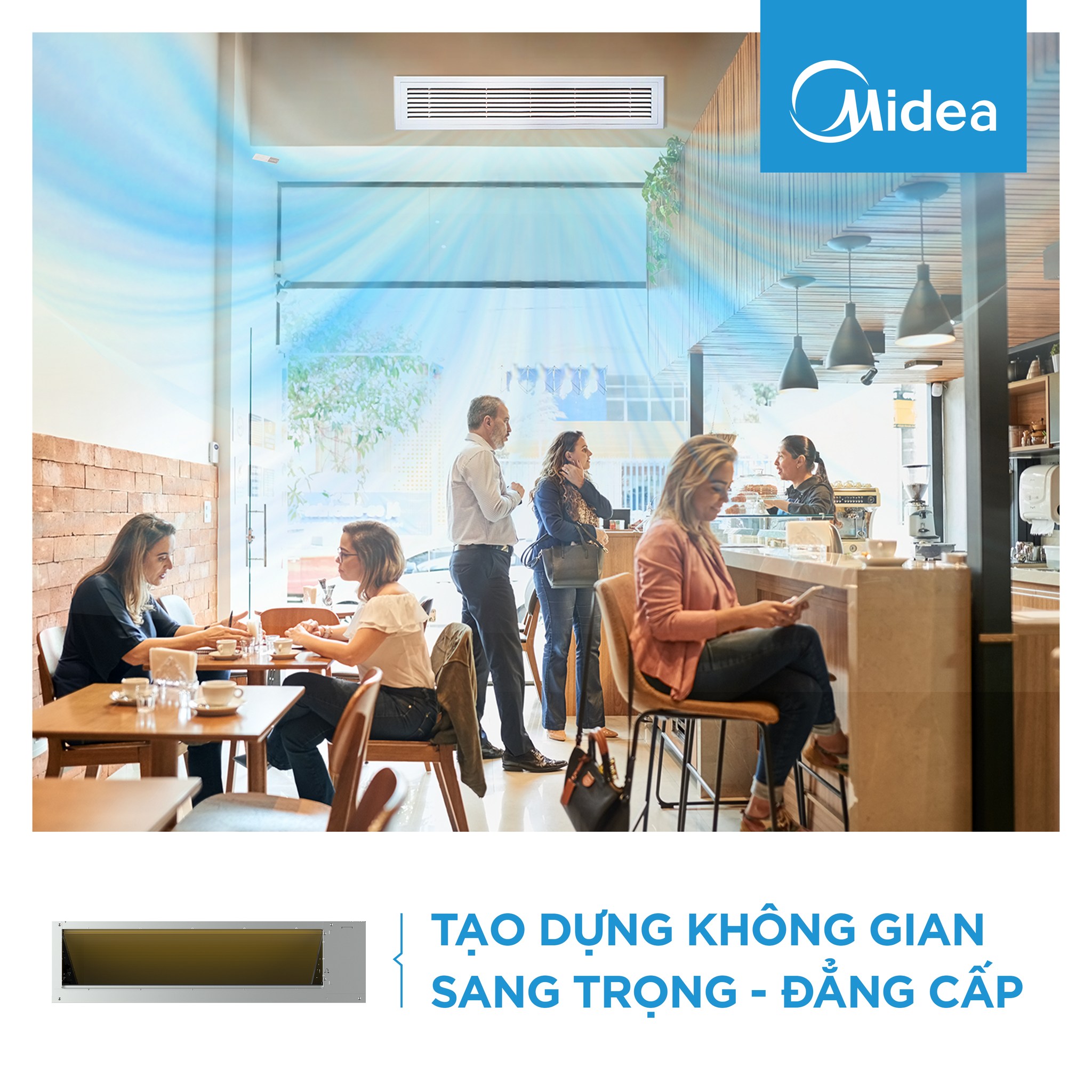 Máy lạnh giấu trần nối ống gió Midea MTCE-50CRFSN8 (3 pha) - Thiết kế cao cấp, phân phối bởi Lê Phạm