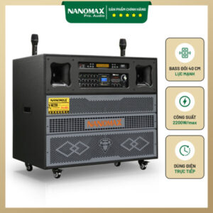 Loa Kéo Điện Nanomax Pro-603 Bass Đôi 40cm 2200w