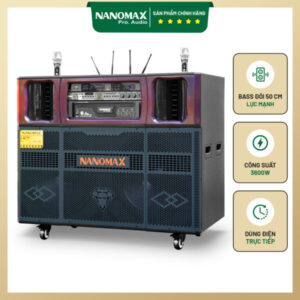 Loa Kéo Điện Nanomax Pro-705 Bass Đôi 50cm 3600w