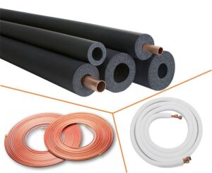 Phụ Kiện Đi Kèm Khi Lắp Đặt Máy Lạnh: Ống đồng, dây điện, ống nước xả