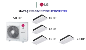 Combo Multi LG 1 D.Nóng 5.0HP + 4 D.Lạnh Âm Trần 1 Hướng 1.0HP x 2/1.5HP/2.0HP