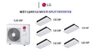 Combo Multi LG 1 D.Nóng 5.0HP + 5 D.Lạnh Âm Trần 1 Hướng 1.0HP x 5