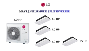 Combo Multi LG 1 D.Nóng 4.0HP + 4 D.Lạnh Âm Trần 1 Hướng 1.0HP x 3/1.5HP x 1