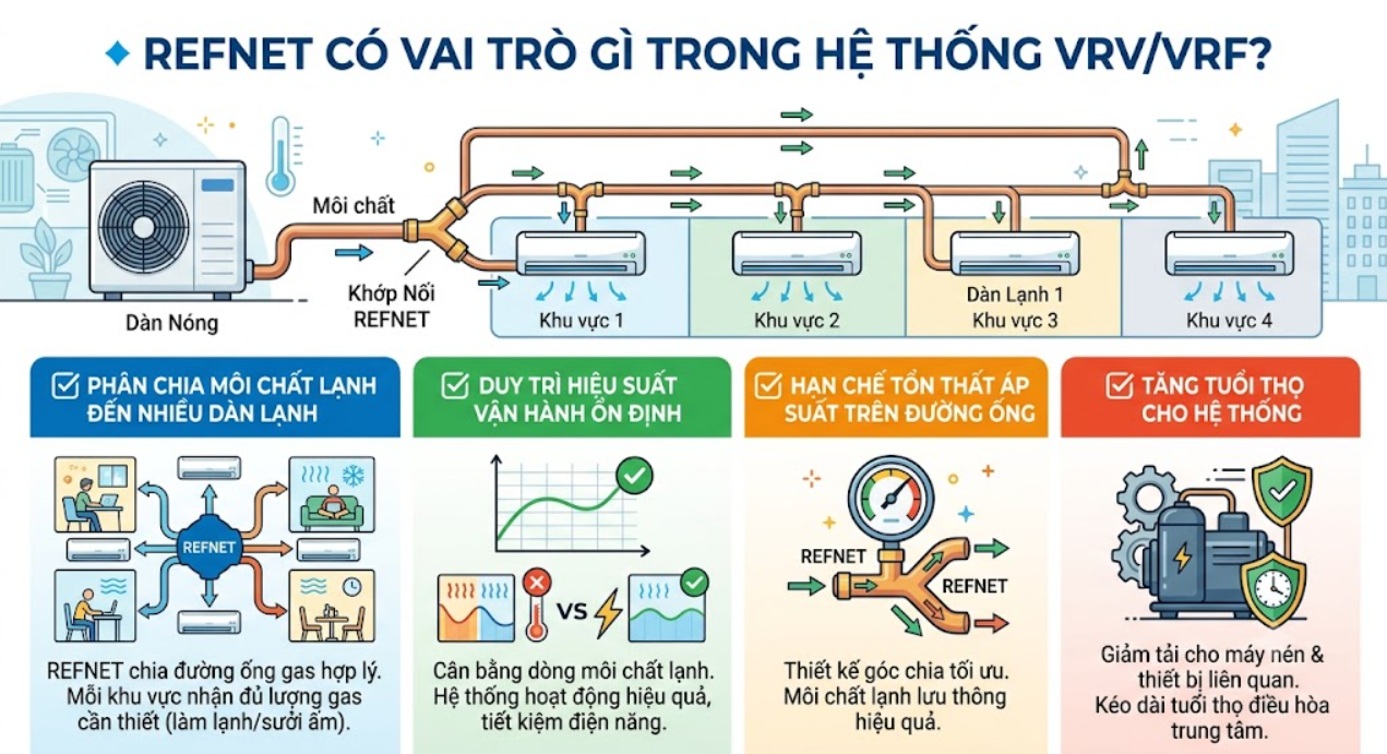 REFNET Có Vai Trò Gì Trong Hệ Thống VRV/VRF?